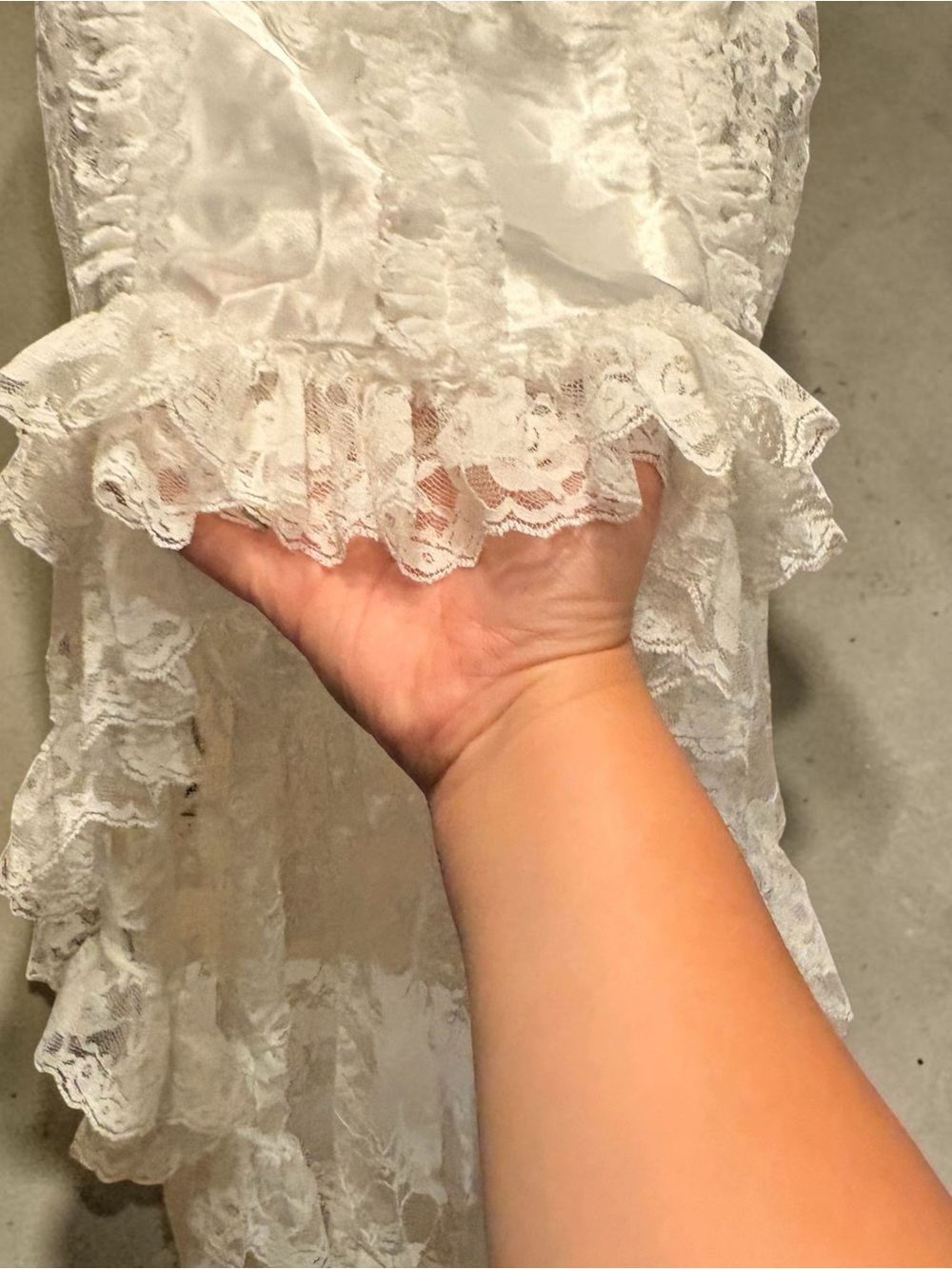 Vintage Y2K Bridal? Romantic Lace Ruffle Chemise - White - Picture 2 of 5